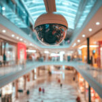 Surveillance camera on shopping mall